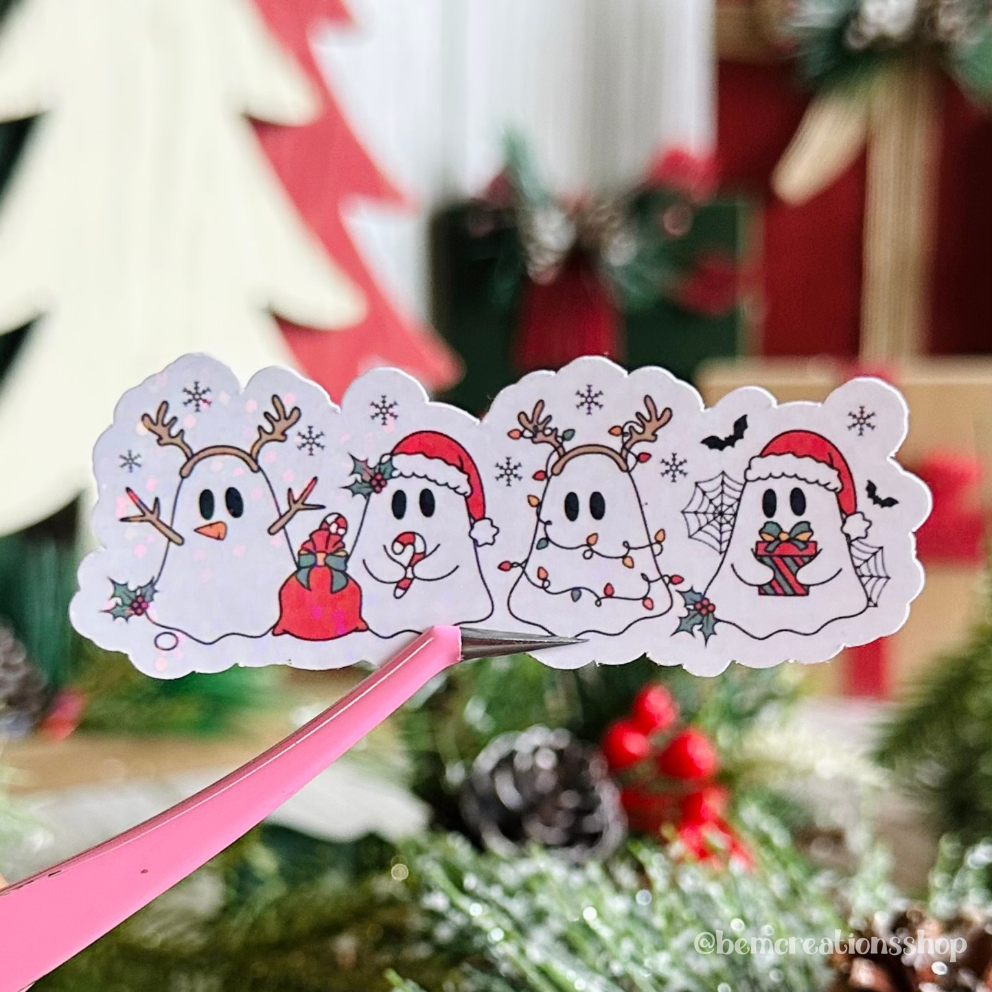 Christmas Ghosts Sticker