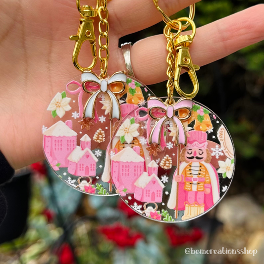 Pink Nutcracker Acrylic Keychain