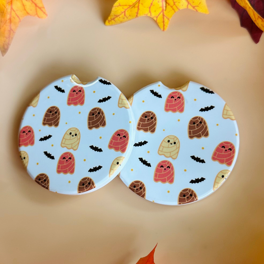 Ghost Conchas Car Coaster Set