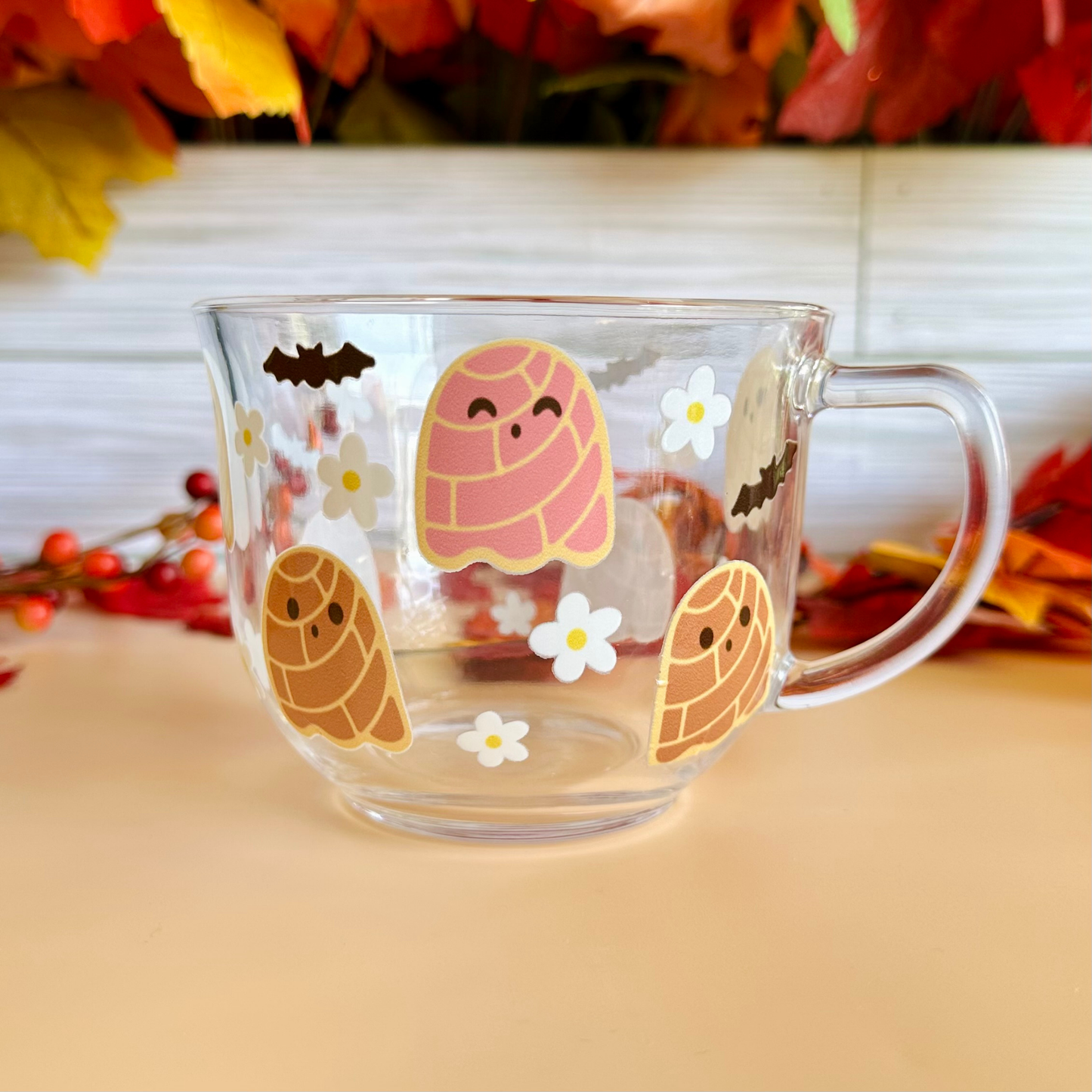 Ghosts Conchas 18oz Glass Mug