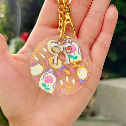 Enchanted Rose Acrylic Keychain