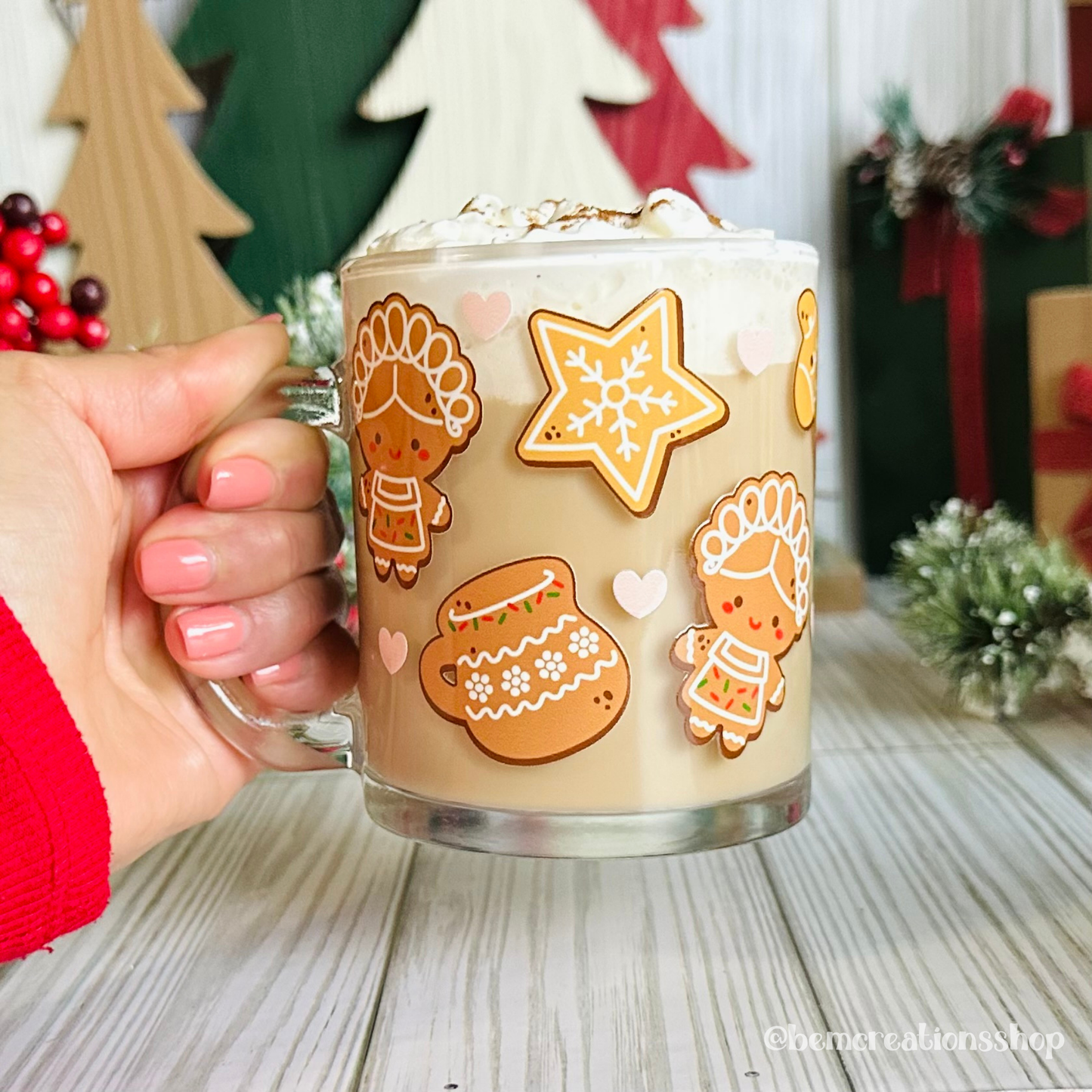 Mexican Christmas Cookies 12oz Glass Mug