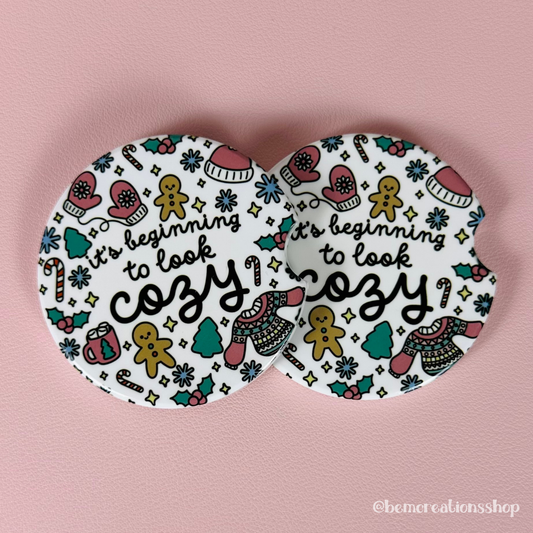 It's Beginning to Look Cozy Car Coaster Set