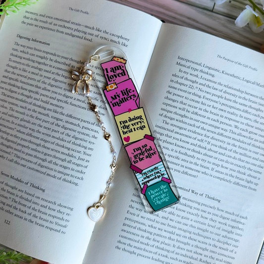 Notepad Affirmation Acrylic Bookmark