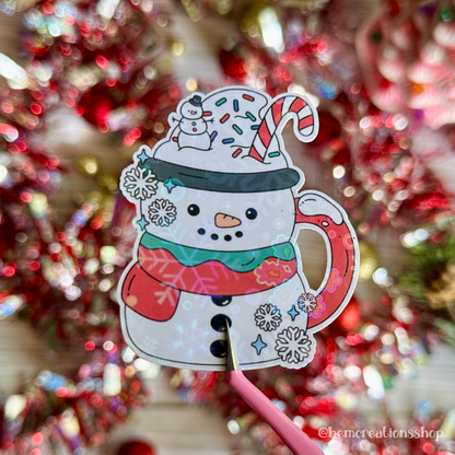 Snowman Mug Sticker