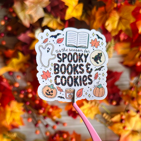 Spooky Books & Cookies Sticker