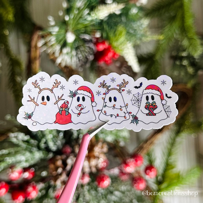 Christmas Ghosts Sticker