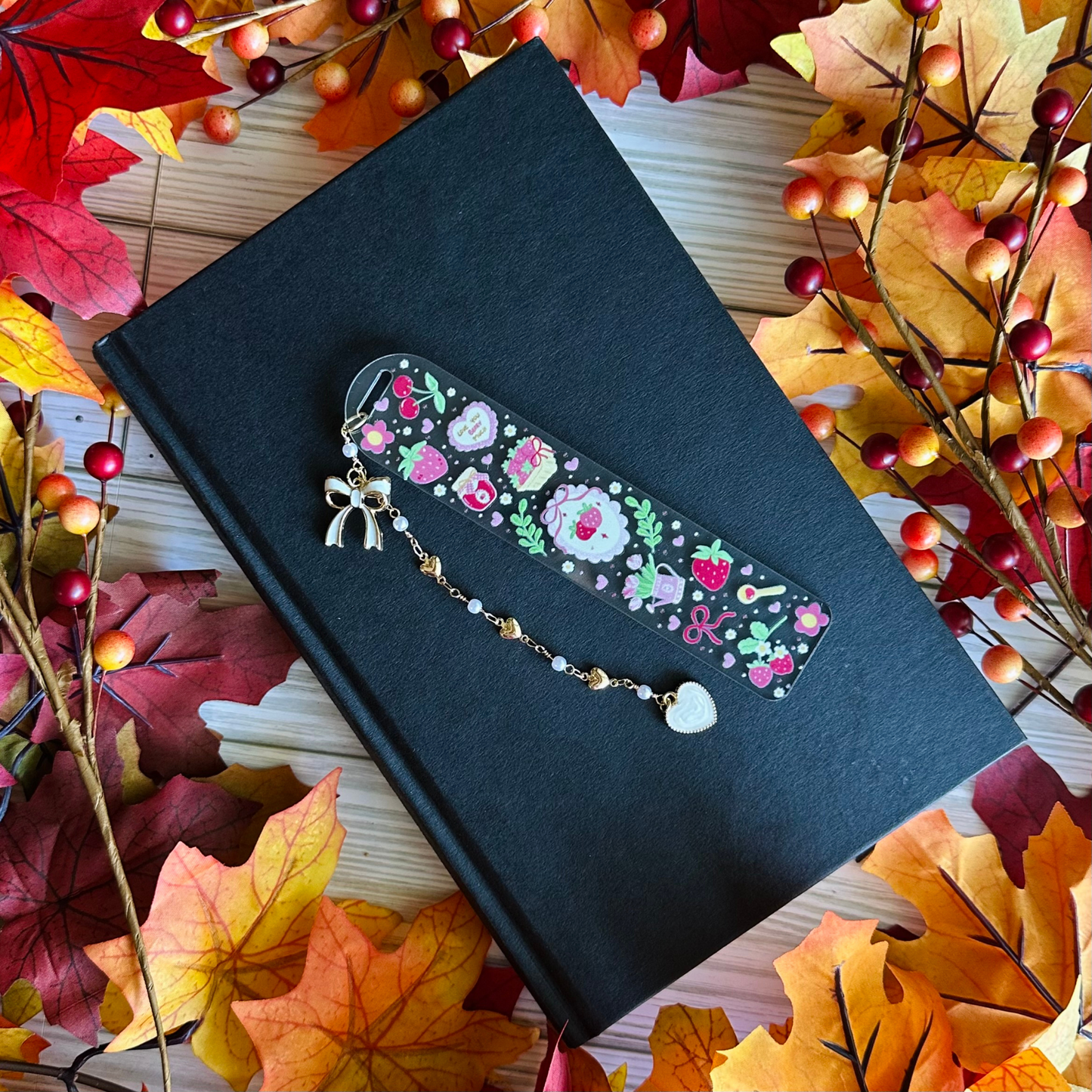 Strawberry Picnic Acrylic Bookmark