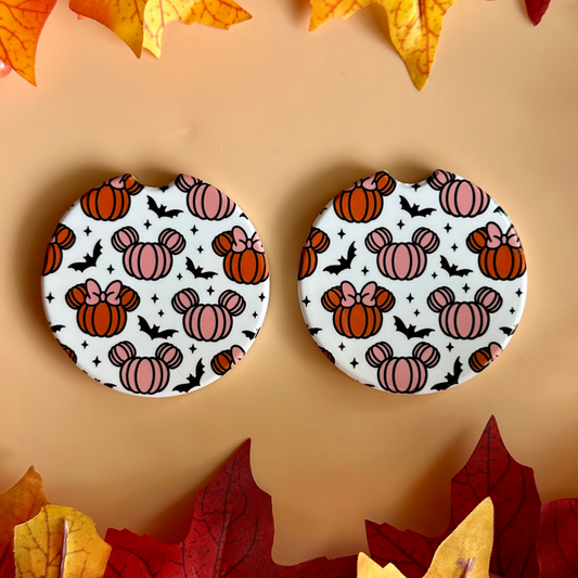 Pumpkin Ears Car Coaster Set