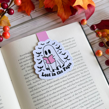 Ghostie Lost in the Pages Magnetic Bookmark