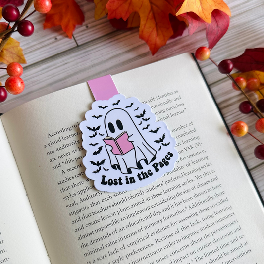 Ghostie Lost in the Pages Magnetic Bookmark