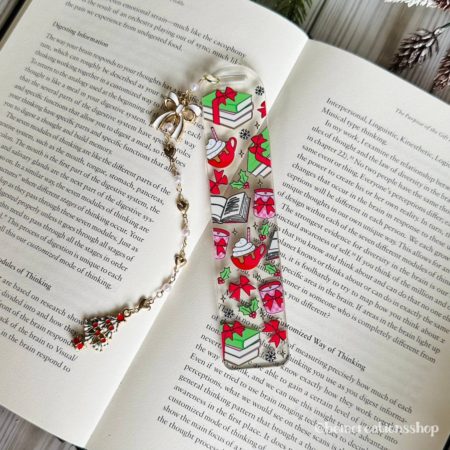 Christmas Books Acrylic Bookmark