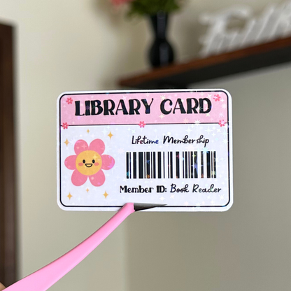 Library Card Sticker