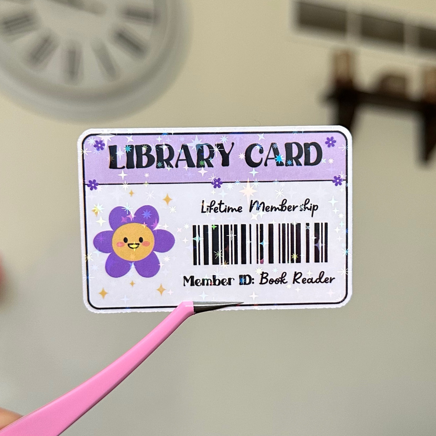 Library Card Sticker