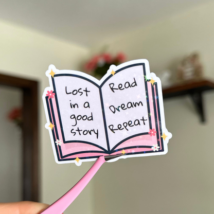 Lost in a Good Story Sticker