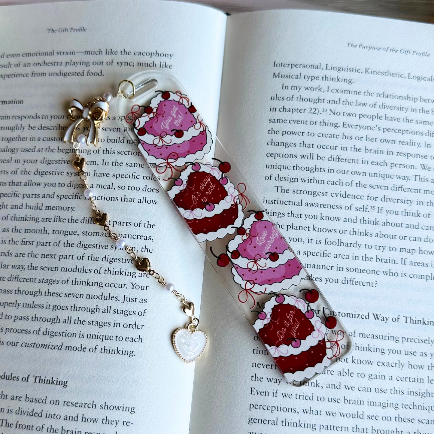 Romantic Cake Acrylic Bookmark