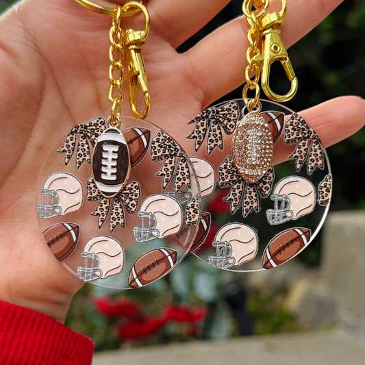 Football Girly Acrylic Keychain