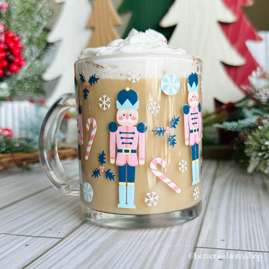 Christmas Nutcracker 12oz Glass Mug