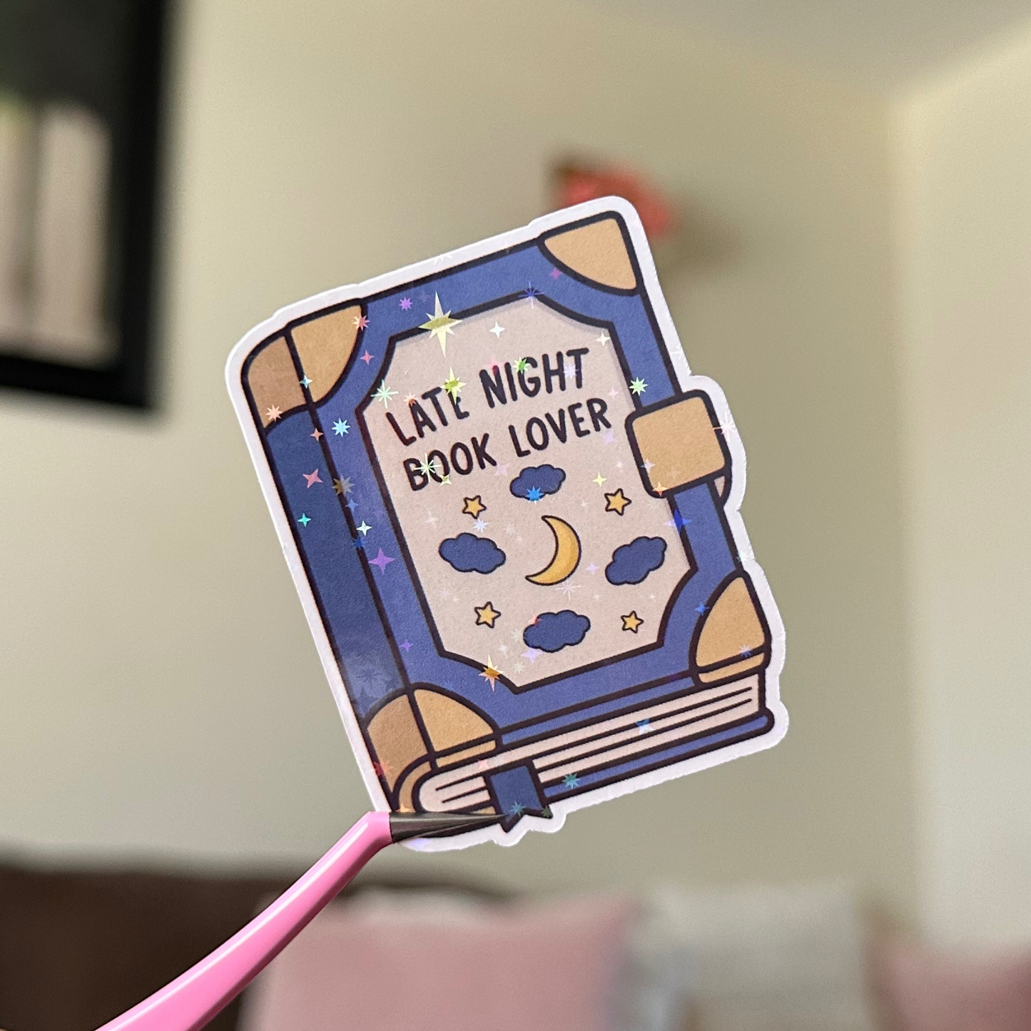 Late Night Book Lover Sticker
