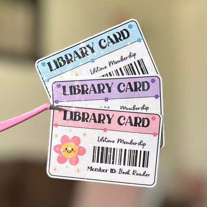 Library Card Sticker