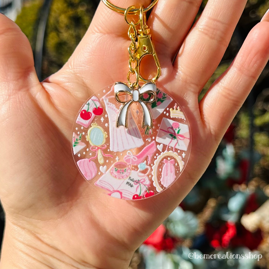 Pink Bachelorette Acrylic Keychain