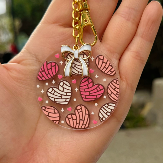 Heart Conchas Acrylic Keychain