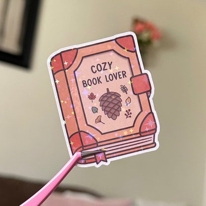 Cozy Book Lover Sticker