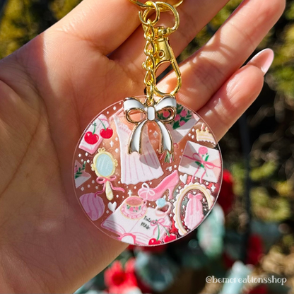 Pink Bachelorette Acrylic Keychain
