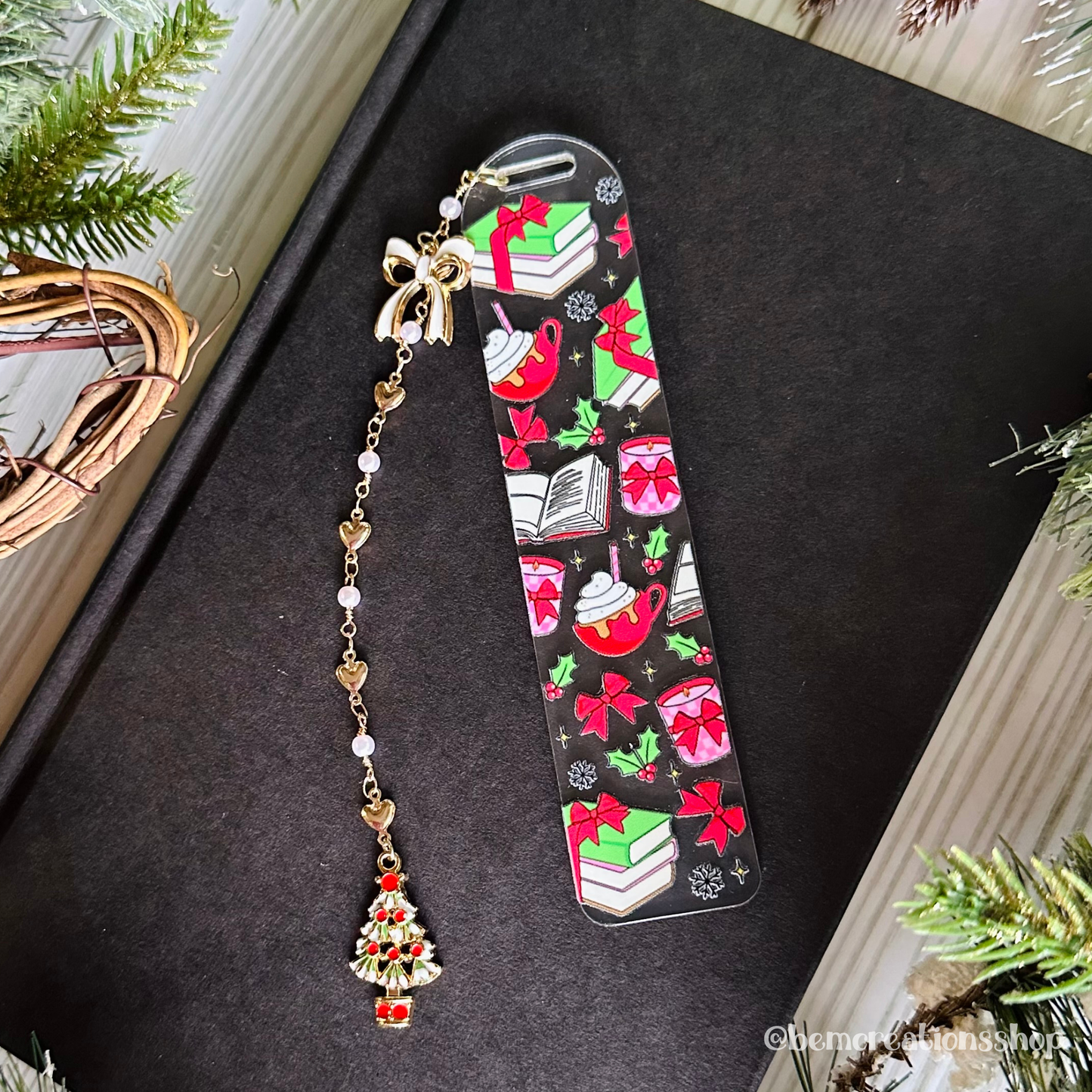 Christmas Books Acrylic Bookmark