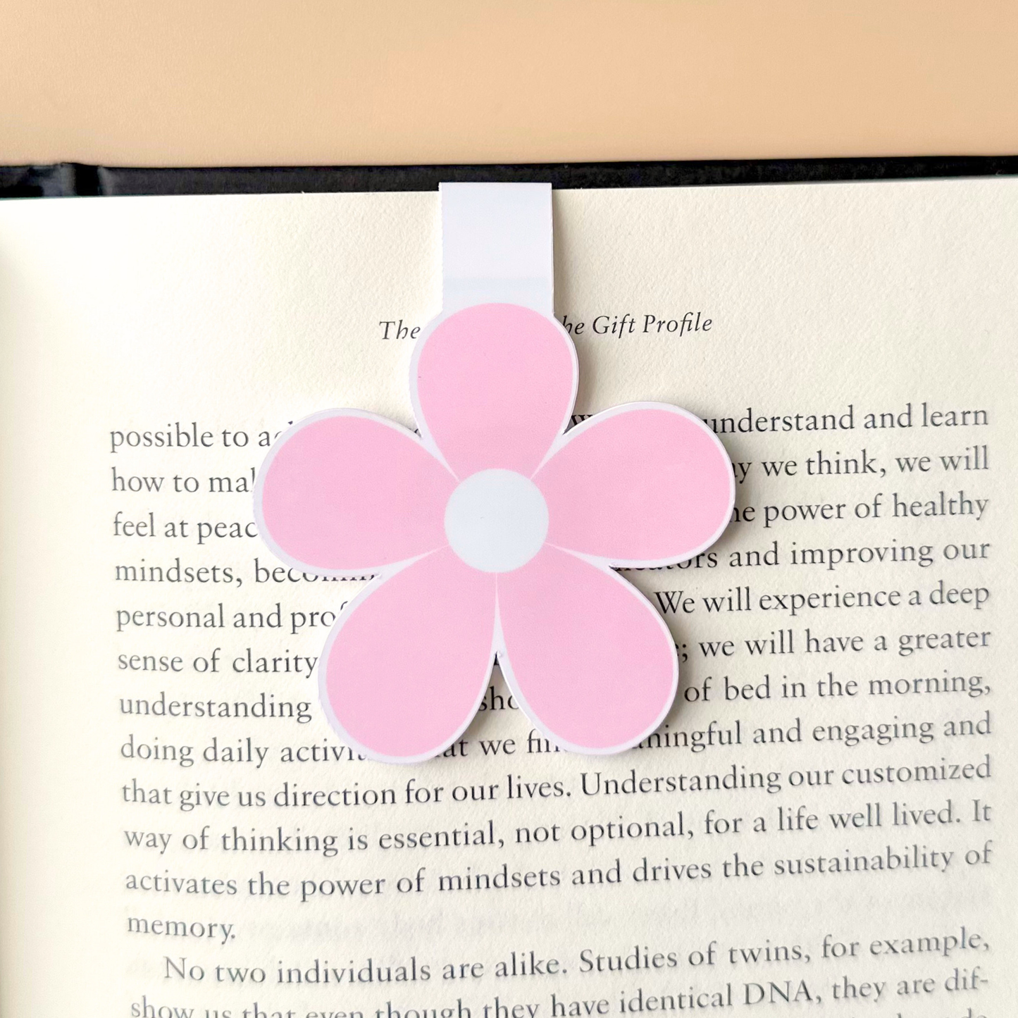 Soft Pink Flower Magnetic Bookmark