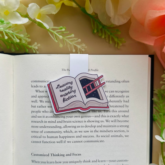 Leaving Reality Entering Fiction Magnetic Bookmark