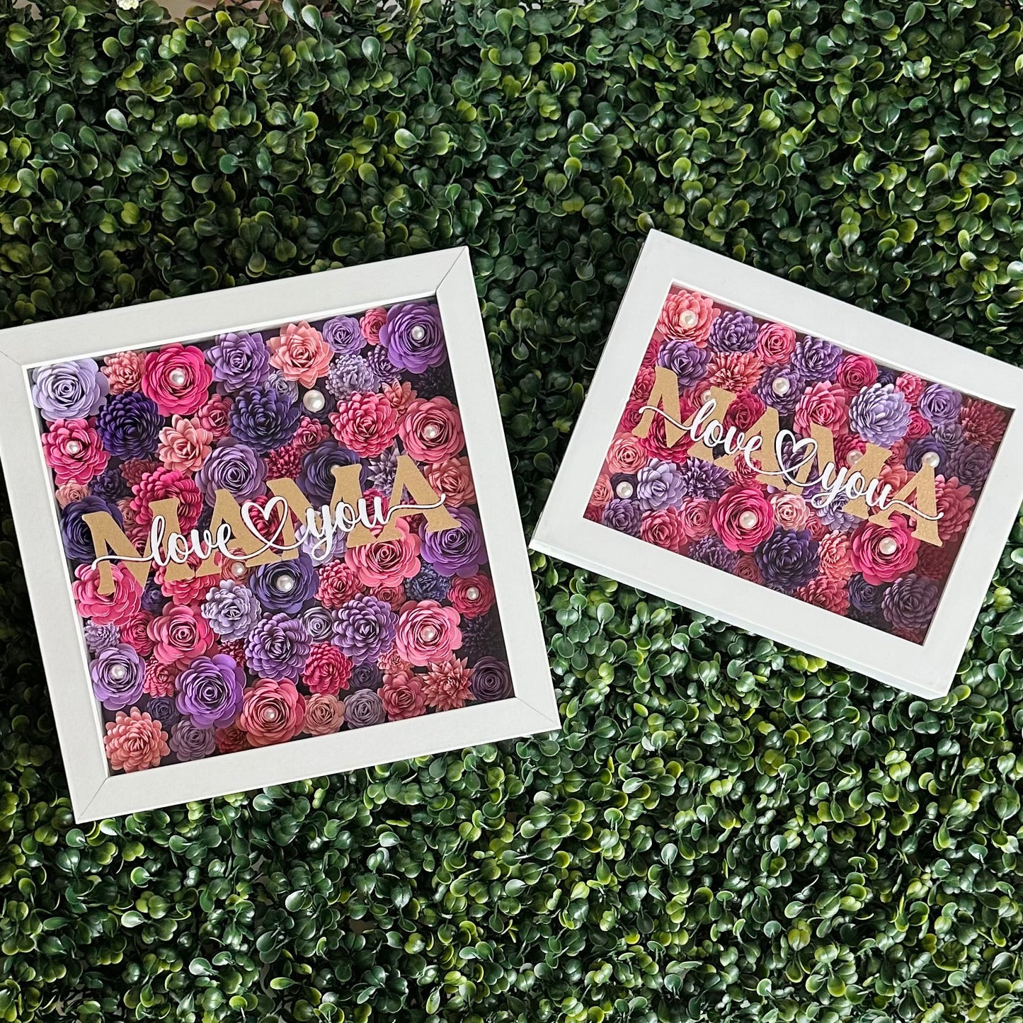 Mama I Love You Floral Shadow Box