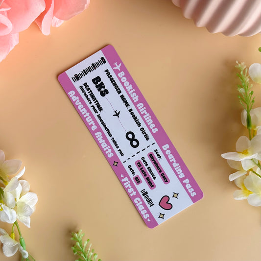 Bookish Airlines Boarding Pass Bookmark