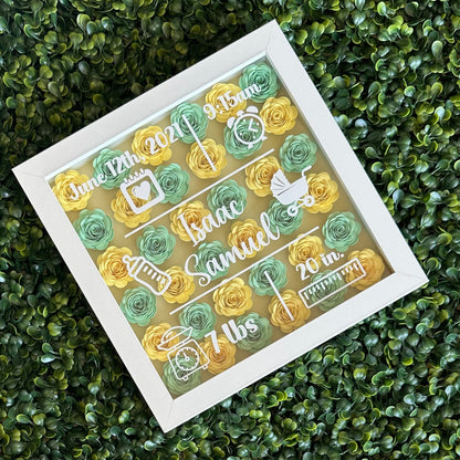 Baby Boy Birth Shadow Box