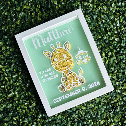 Baby Giraffe Shadow Box