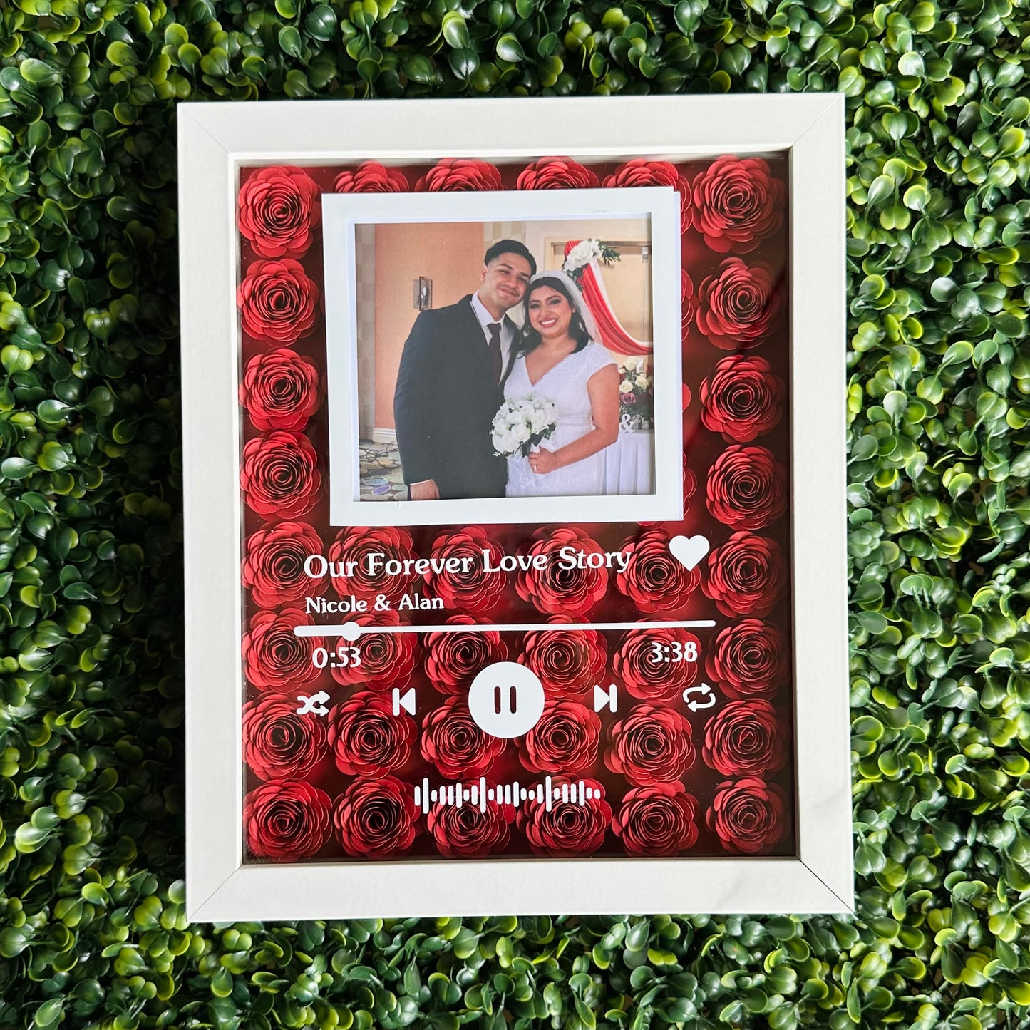 Song Playlist Couple Shadow Box