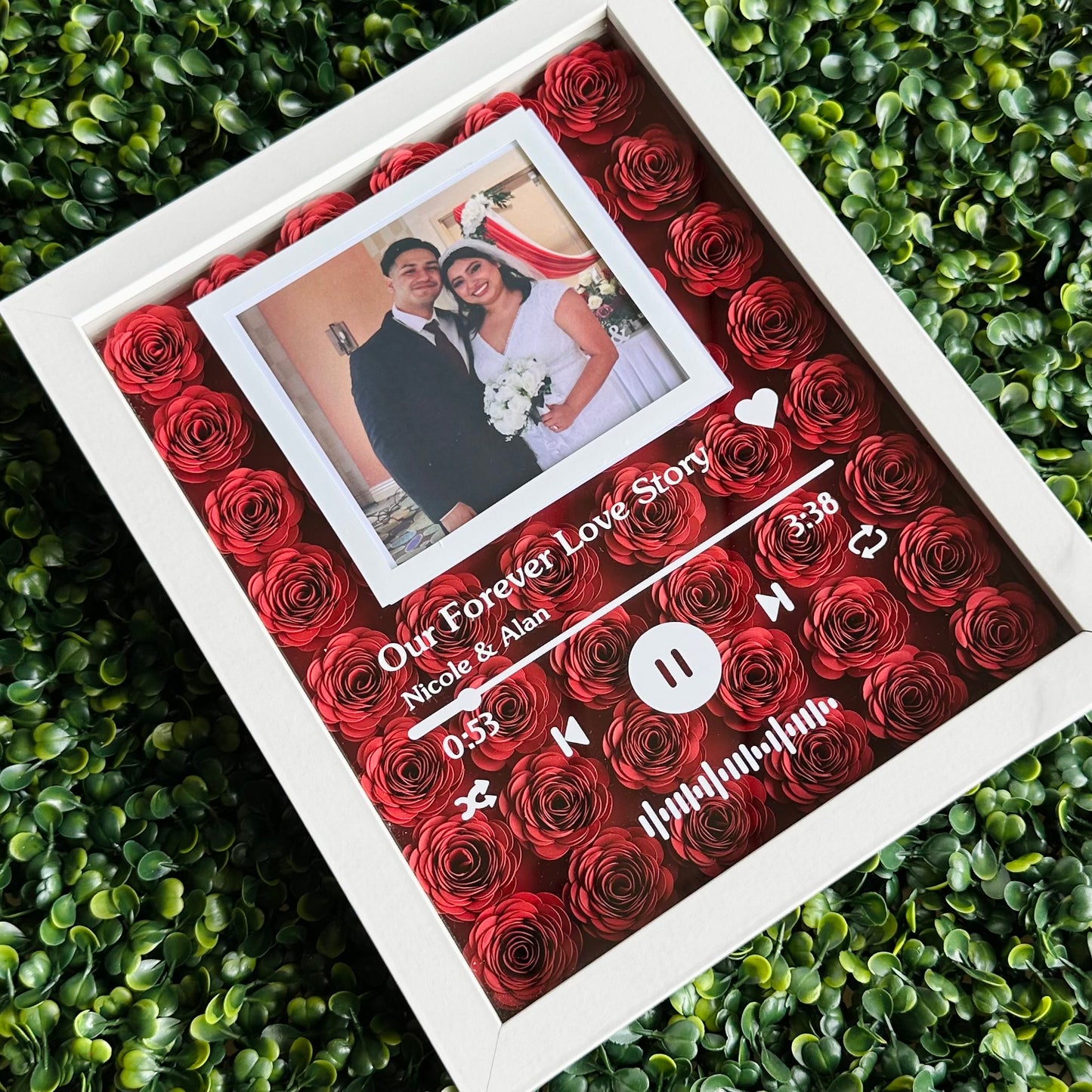 Song Playlist Couple Shadow Box