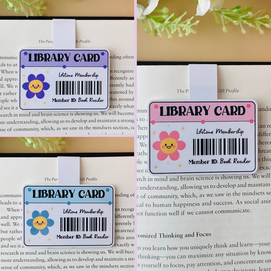 Library Card Magnetic Bookmark